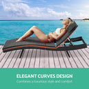 Outdoor Wicker Sun Lounge - Black