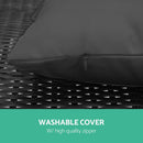 Outdoor Wicker Sun Lounge - Black