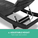 Outdoor Wicker Sun Lounge - Black