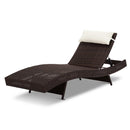Outdoor Wicker Sun Lounge - Brown