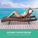Outdoor Wicker Sun Lounge - Brown