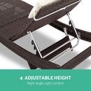Outdoor Wicker Sun Lounge - Brown