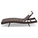 Set of 2 Outdoor Wicker Sun Lounges - Brown