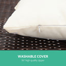 Set of 2 Outdoor Wicker Sun Lounges - Brown