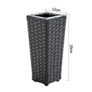 4 Piece PE Wicker Outdoor Set - Black