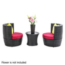 4 Piece PE Wicker Outdoor Set - Black