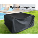 10PC Sofa Set with Storage Cover Outdoor Furniture Wicker