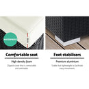 2PC  Outdoor Furniture Sofa Set Wicker Rattan Garden Lounge Chair Setting