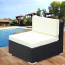 3PC  Outdoor Furniture Sofa Set Wicker Rattan Garden Lounge Chair Setting