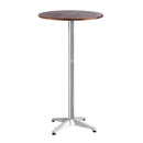 Outdoor Bar Table Furniture Wooden Cafe Table Aluminium Adjustable Round
