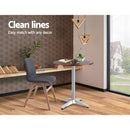 Outdoor Bar Table Furniture Wooden Cafe Table Aluminium Adjustable Round