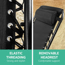 Outdoor Portable Recliner - Black