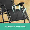 Outdoor Portable Recliner - Black