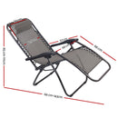 Outdoor Portable Recliner - Grey