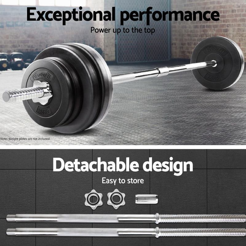Everfit Steel Weight Barbell 168cm