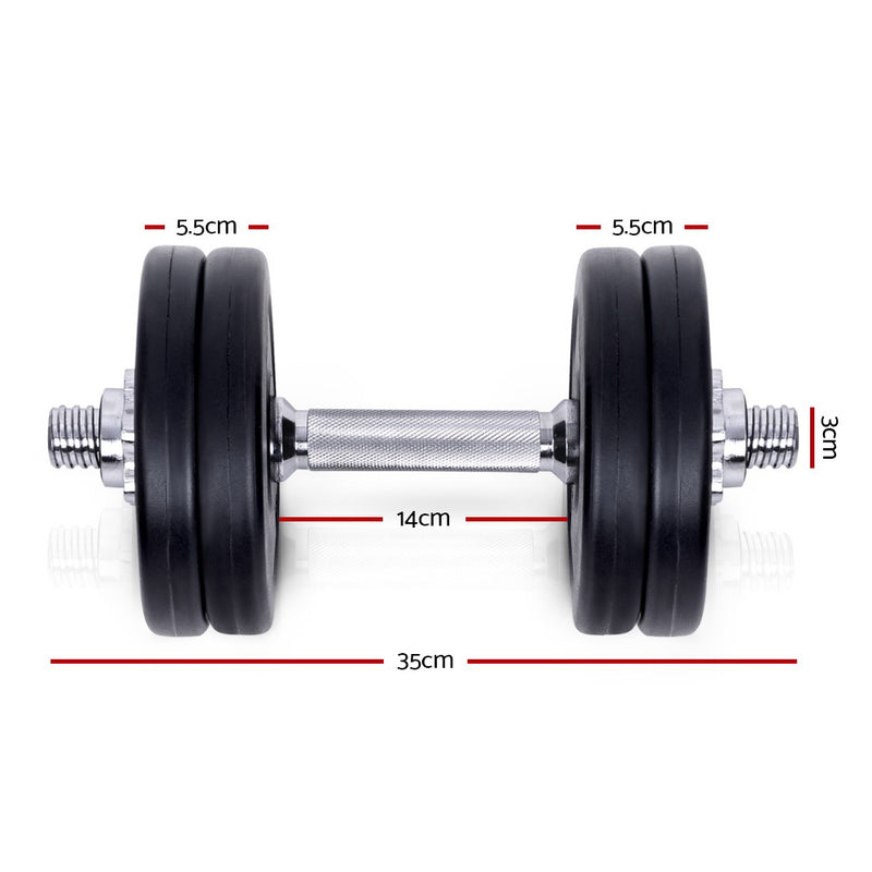 Everfit Fitness Gym Exercise Dumbbell Set 15kg