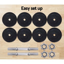 Everfit Fitness Gym Exercise Dumbbell Set 25kg