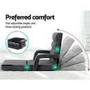 Lounge Sofa Armchair Floor Recliner Chaise Linen Folding Chair Adjustable