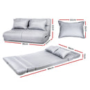 Lounge Sofa Bed Floor Recliner Chaise Folding Linen Farbric