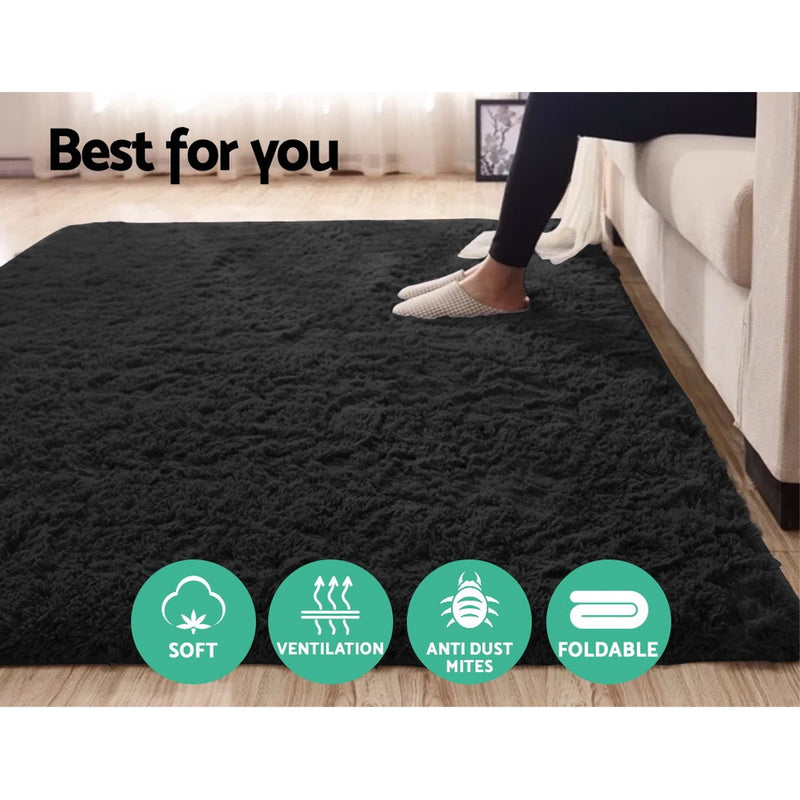 140x200cm Floor Rugs Ultra Soft Shaggy Rug Large Carpet Anti-slip Area