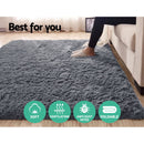 140x200cm Ultra Soft Shaggy Rug Large Floor Carpet Anti-slip Area Rugs Grey