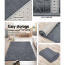 140x200cm Ultra Soft Shaggy Rug Large Floor Carpet Anti-slip Area Rugs Grey