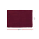 Shaggy Rug 140x200cm Burgundy