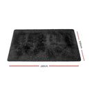 Floor Rugs Ultra Soft Shaggy Rug Large 200x230cm Carpet Mat Area Black