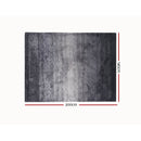 140x200cm Luxury Shaggy Rug Gradual Color Anti-slip Carpet Black