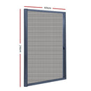 Retractable Magnetic Fly Screen Flyscreen Door Mesh Sliding 1.2m x 2.1m Grey