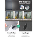 Retractable Magnetic Fly Screen Flyscreen Door Mesh Sliding 1.2m x 2.1m Grey