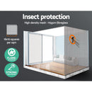 Retractable Magnetic Fly Screen Flyscreen Door Mesh Sliding 1.2m x 2.1m Grey