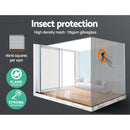 Retractable Magnetic Fly Screen Flyscreen Door Mesh Sliding 1.8m x 2.1m Grey