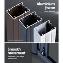 Retractable Magnetic Fly Screen Flyscreen Door Mesh Sliding 1.8m x 2.1m Grey