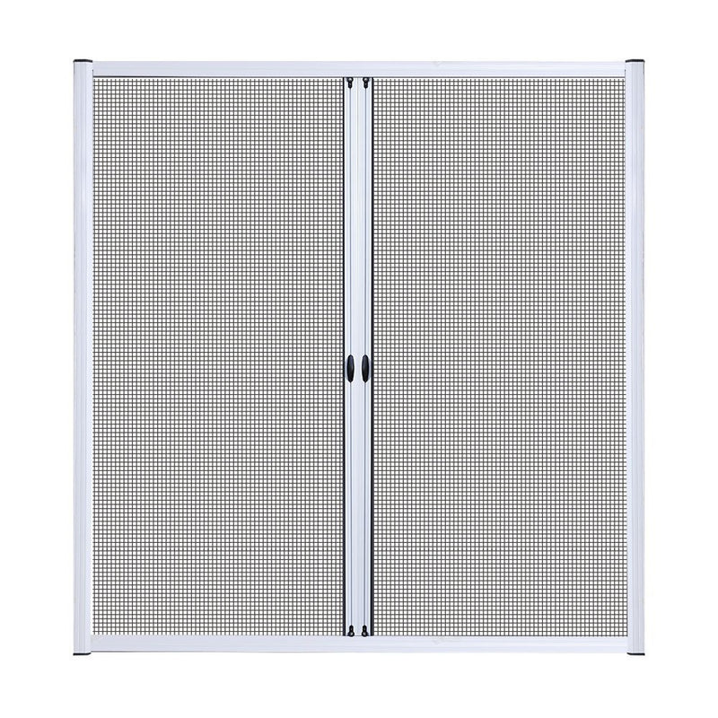 Retractable Magnetic Fly Screen Flyscreen Door Mesh Sliding 1.8m x 2.1m White