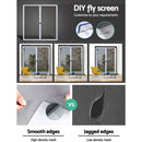 Retractable Magnetic Fly Screen Flyscreen Door Mesh Sliding 1.8m x 2.1m White