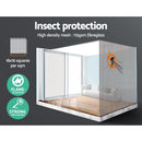 Retractable Magnetic Fly Screen Flyscreen Door Mesh Sliding 1.8m x 2.1m White