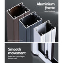 Retractable Magnetic Fly Screen Flyscreen Door Mesh Sliding 1.8m x 2.1m White