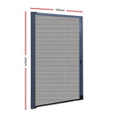 Retractable Magnetic Fly Screen Flyscreen Door Mesh Sliding 1.2m x 2.1m Grey