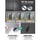 Retractable Magnetic Fly Screen Flyscreen Door Mesh Sliding 1.2m x 2.1m Grey