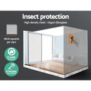 Retractable Magnetic Fly Screen Flyscreen Door Mesh Sliding 1.2m x 2.1m Grey