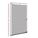 Retractable Magnetic Fly Screen Flyscreen Door Mesh Sliding 1.2m x 2.1m White