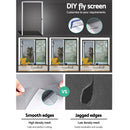 Retractable Magnetic Fly Screen Flyscreen Door Mesh Sliding 1.2m x 2.1m White