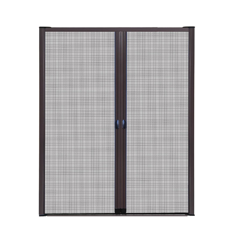 Retractable Magnetic Fly Screen Flyscreen Door Mesh Sliding 1.8m x 2.1m Brown