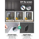 Retractable Magnetic Fly Screen Flyscreen Door Mesh Sliding 1.8m x 2.1m Brown
