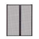Retractable Magnetic Fly Screen Flyscreen Door Mesh Sliding 2.3m x 2.4m Brown