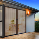 Retractable Magnetic Fly Screen Flyscreen Door Mesh Sliding 2.3m x 2.4m Brown