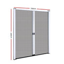 Retractable Magnetic Fly Screen Flyscreen Door Mesh Sliding 2.3m x 2.4m White
