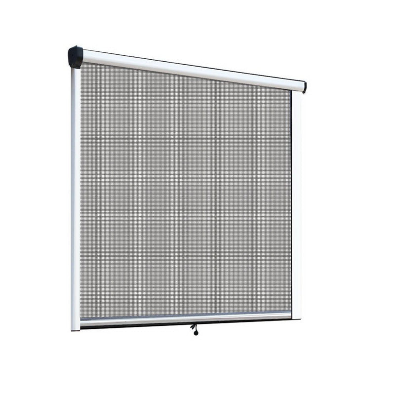 Retractable Window Fly Screen Flyscreen Mesh DIY 1.5m x 1.5m White