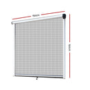 Retractable Window Fly Screen Flyscreen Mesh DIY 1.5m x 1.5m White